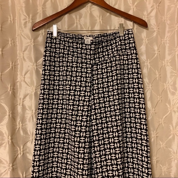 Bar III Wide Leg Brighton Palazzo Pants Black White Geometric - Picture 3 of 10